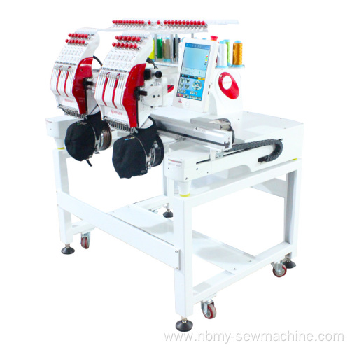 2-head flat embroidery machine and multi-head